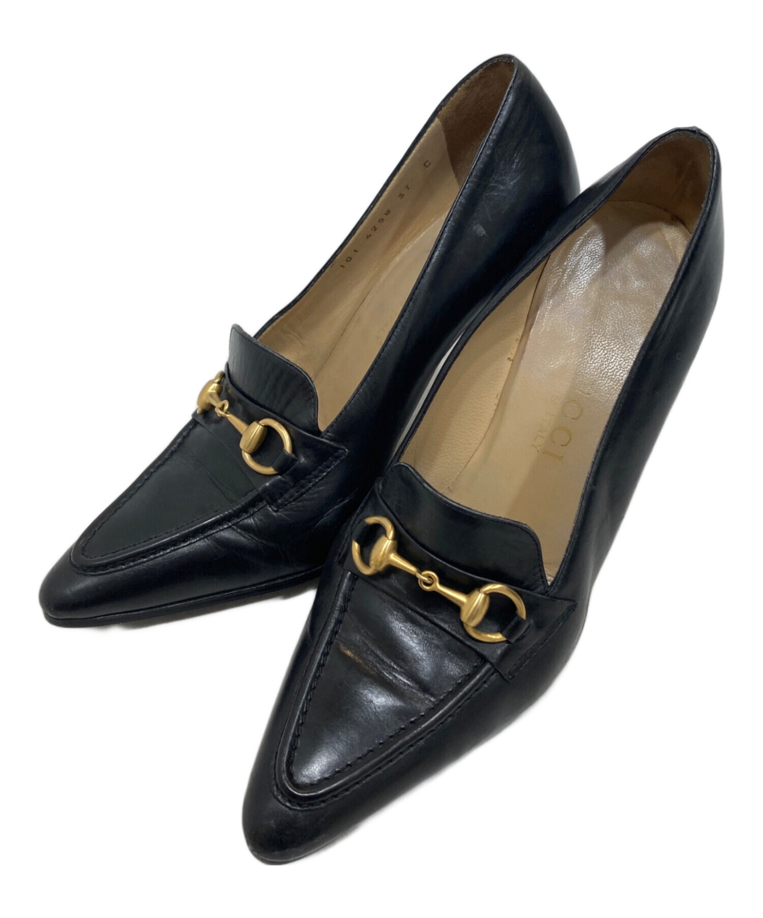 中古・古着通販】GUCCI (グッチ) ホースビットハイヒールパンプス