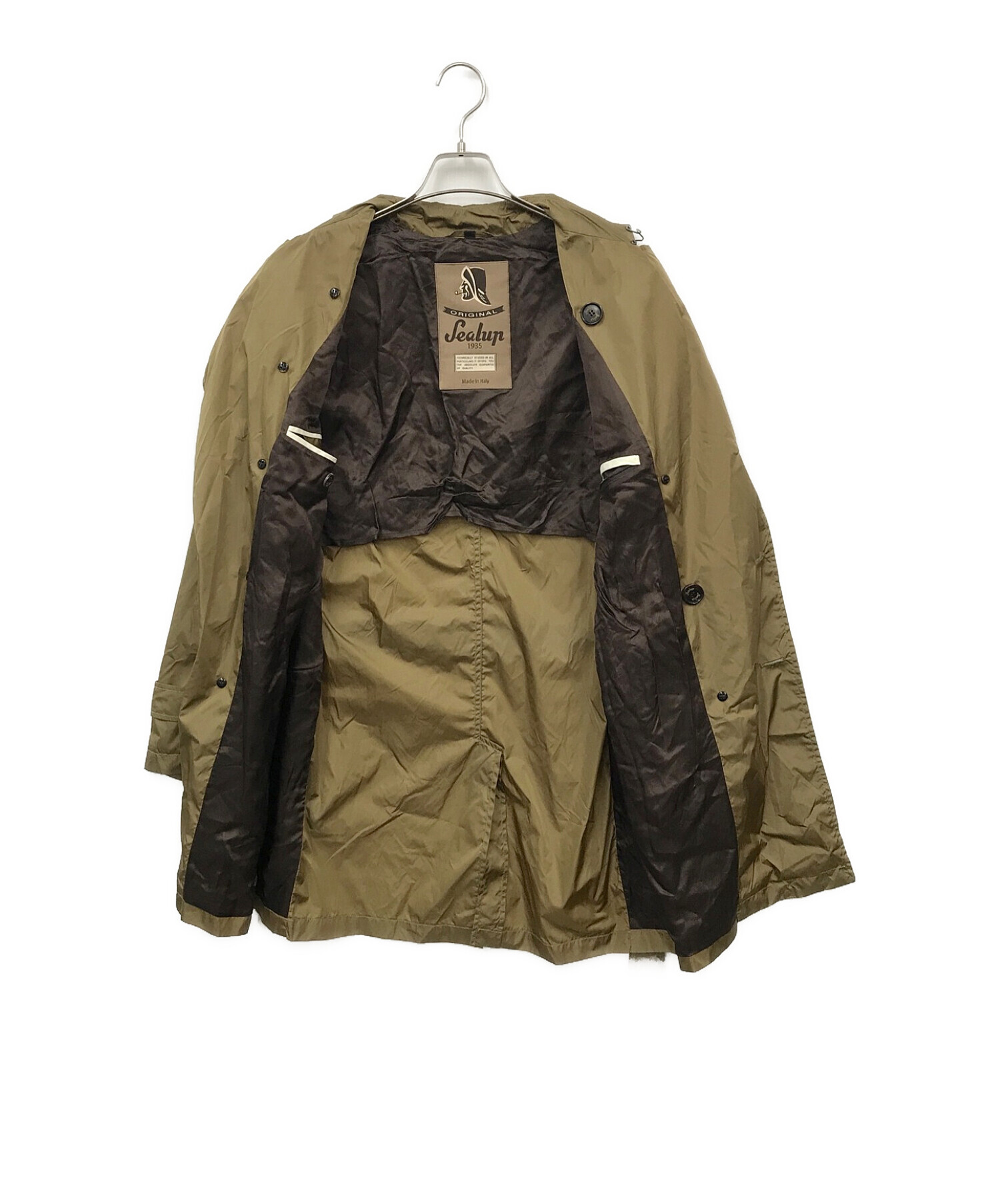 中古・古着通販】Sealup (シーラップ) ナイロントレンチコート カーキ