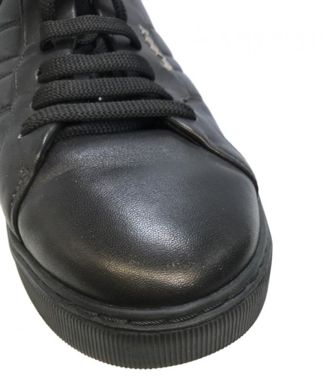 中古・古着通販】BALLY (バリー) レザースニーカー ブラック サイズ:US