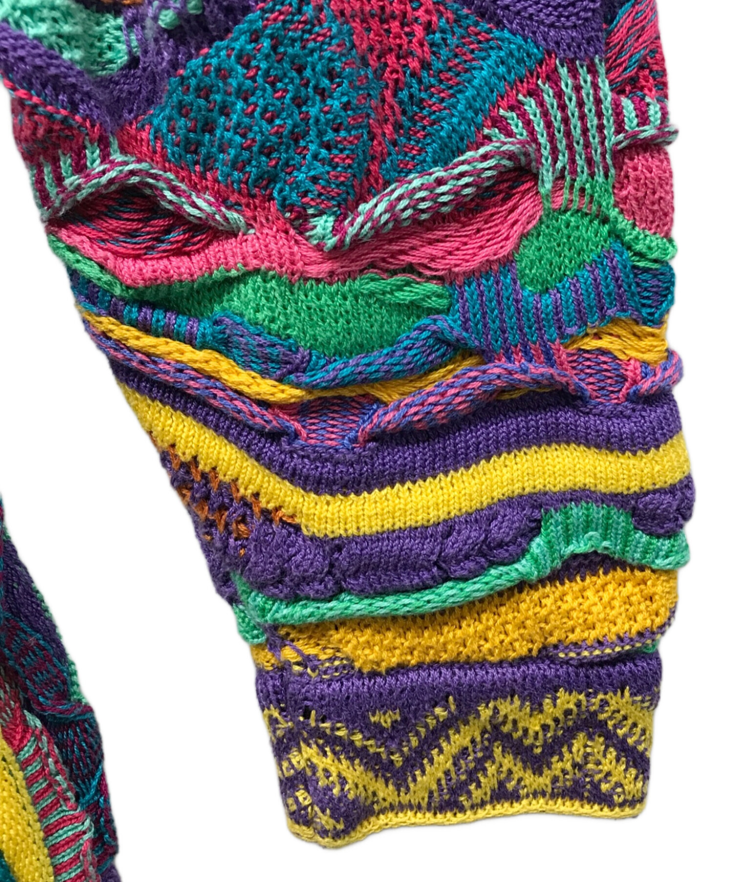 中古・古着通販】Coogi (クージー) 3Dニットカーディガン パープル