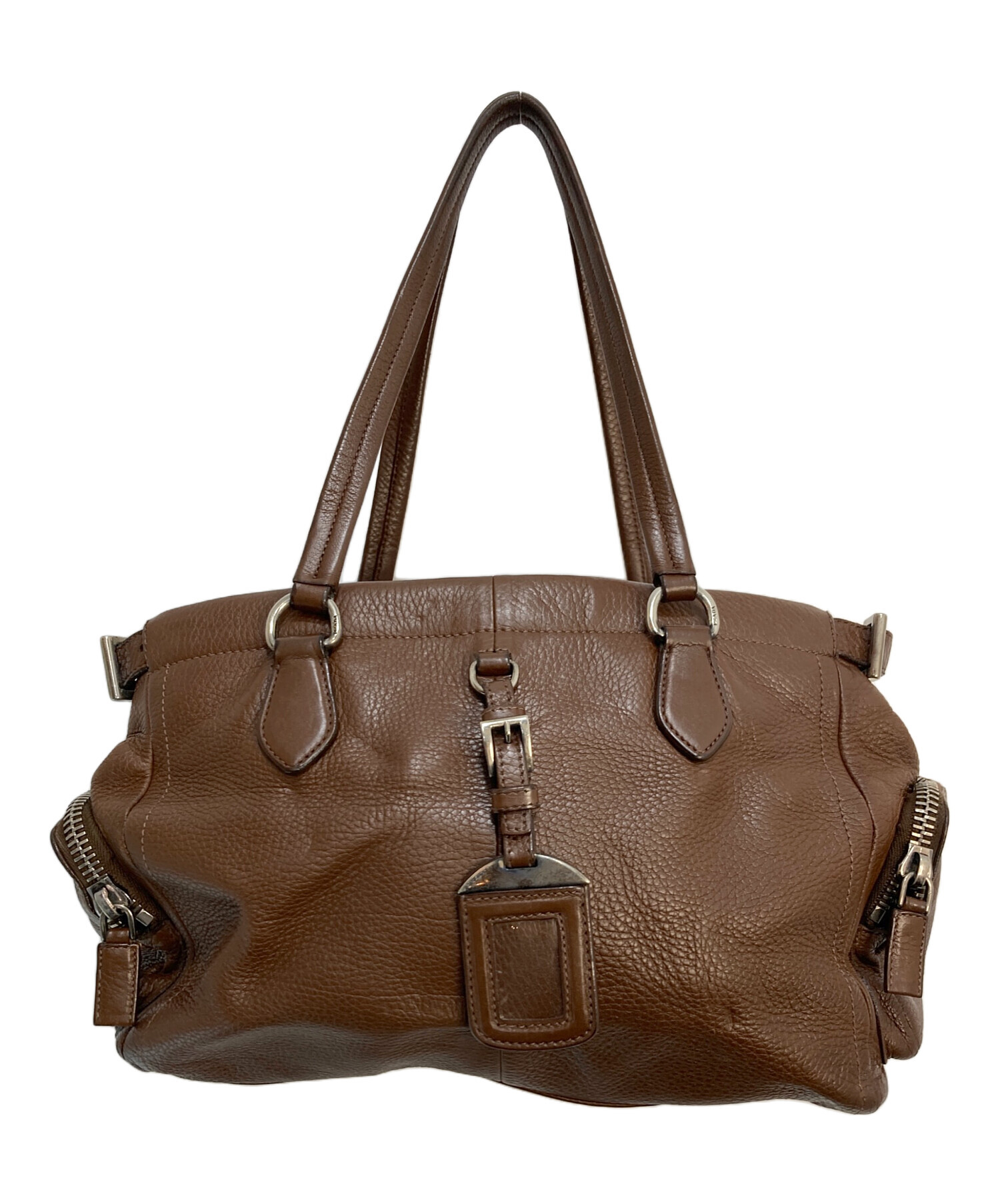 中古・古着通販】PRADA (プラダ) レザートートバッグ ブラウン