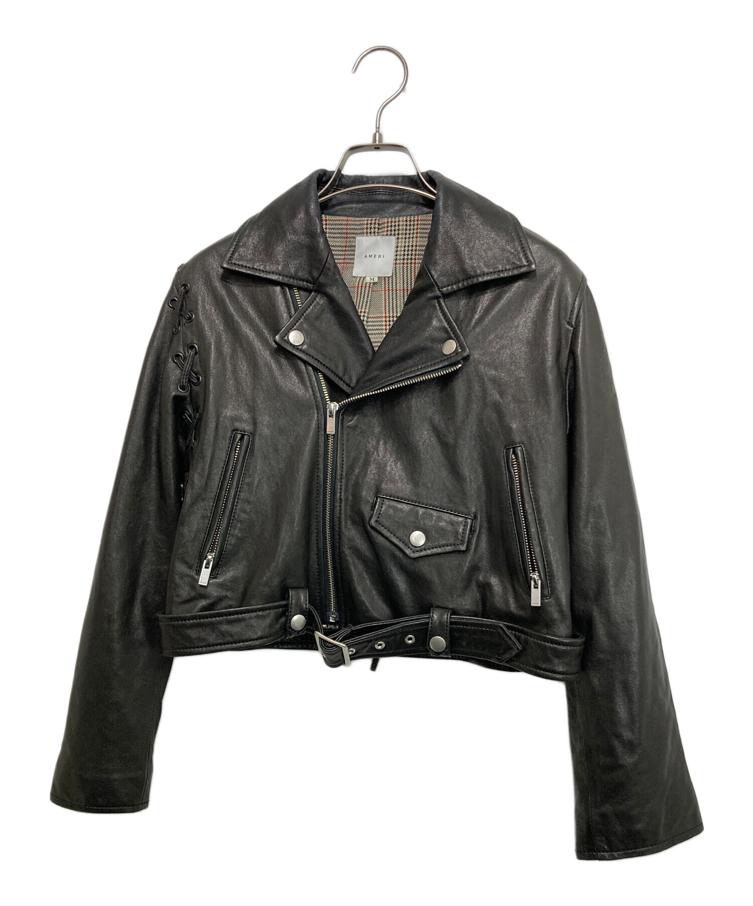 中古・古着通販】Ameri (アメリ) サイドレースアップラムレザー