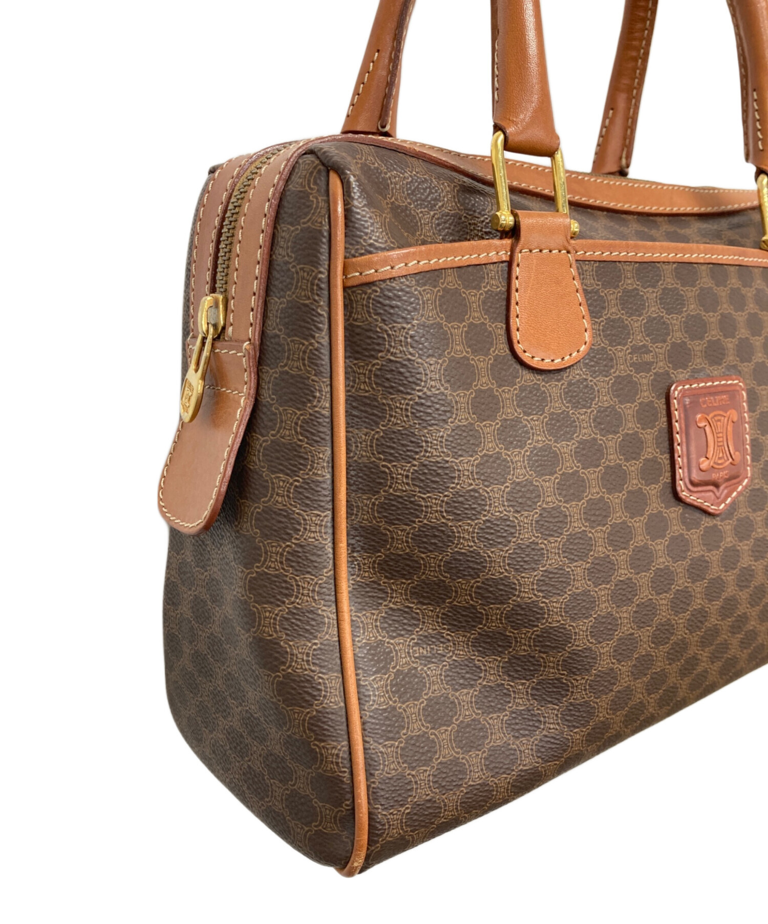 中古・古着通販】CELINE (セリーヌ) マカダム柄ミニボストンバッグ