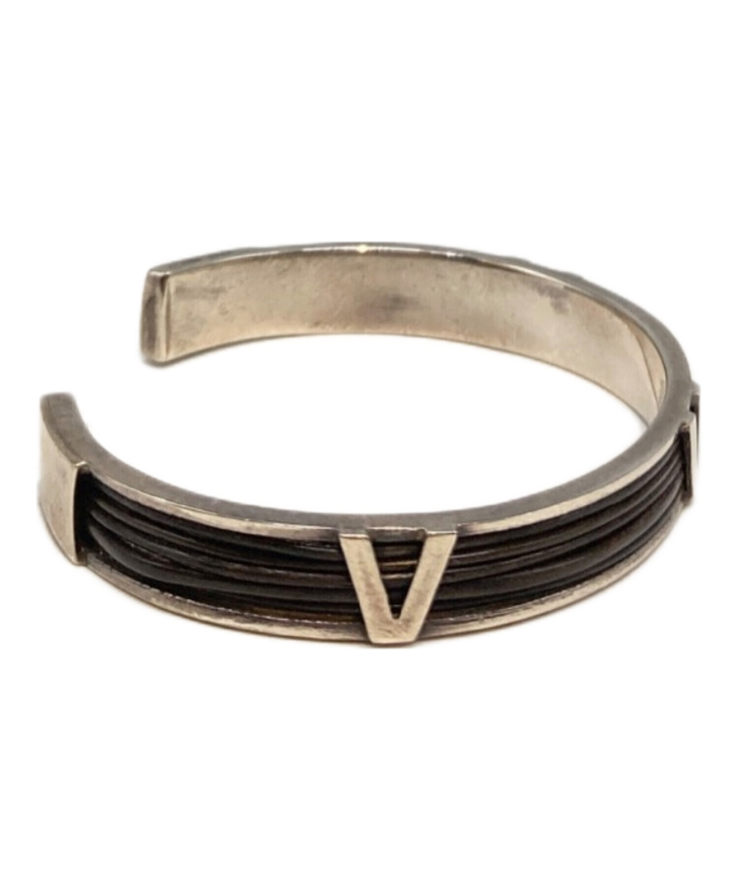 中古・古着通販】VALENTINO (ヴァレンティノ) Vロゴシルバーバングル