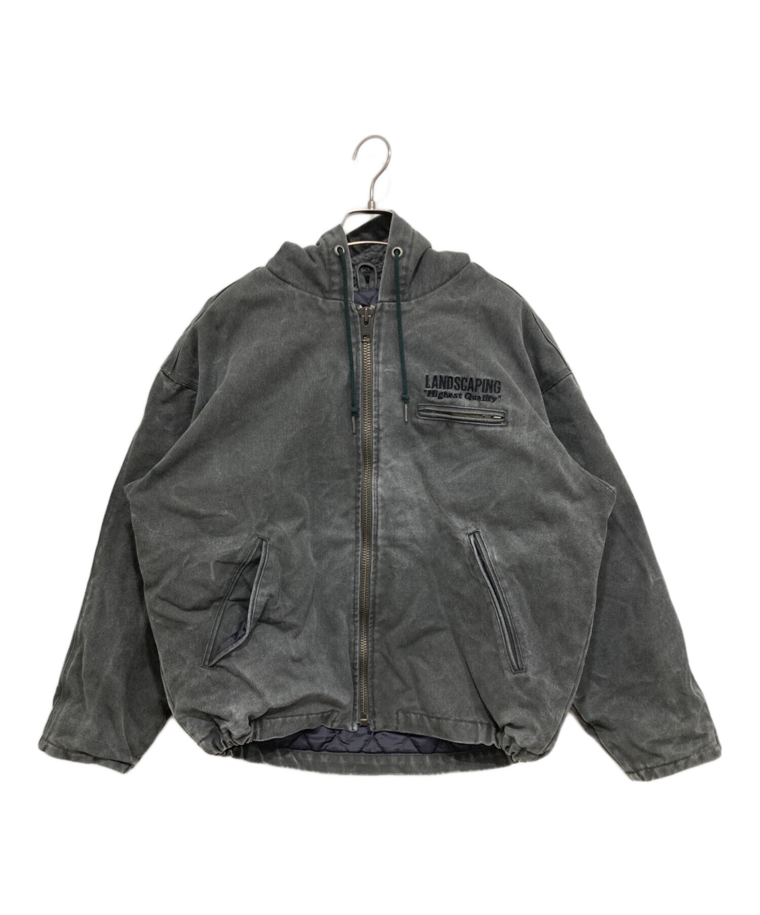 中古・古着通販】HUF (ハフ) LANDSCAPING HOODED JACKET グレー サイズ