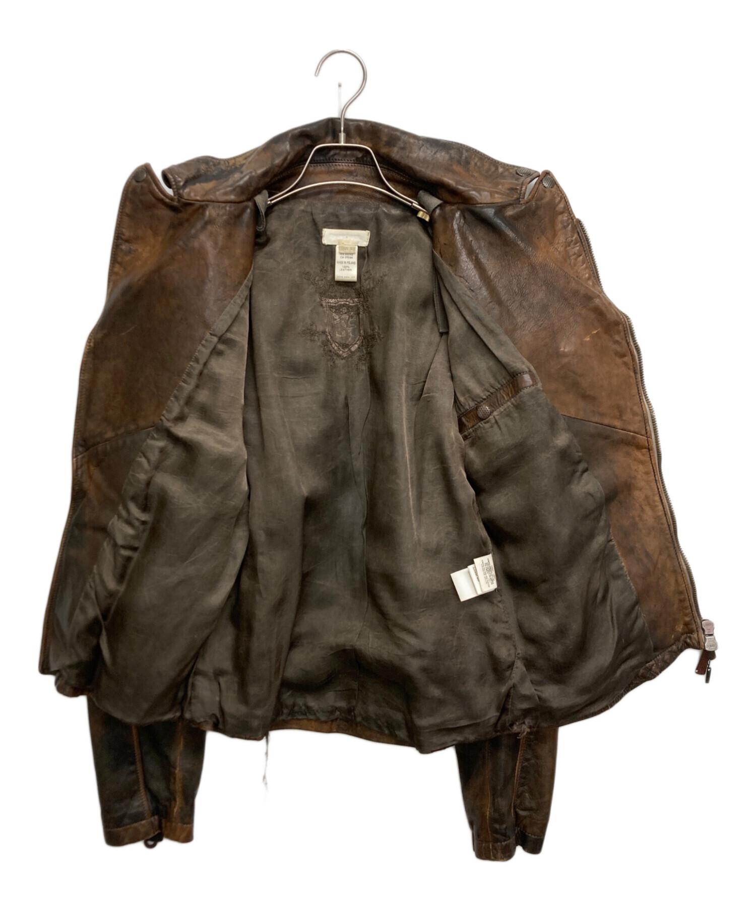 中古・古着通販】DIESEL (ディーゼル) ダブルライダースジャケット