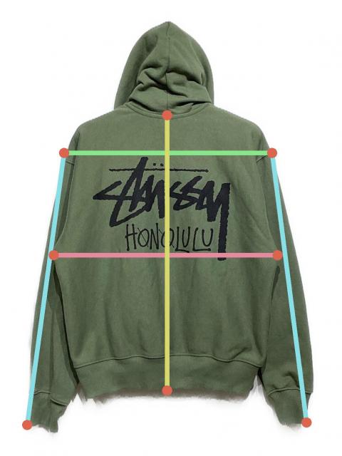 中古・古着通販】stussy (ステューシー) HONOLULU ジップパーカー