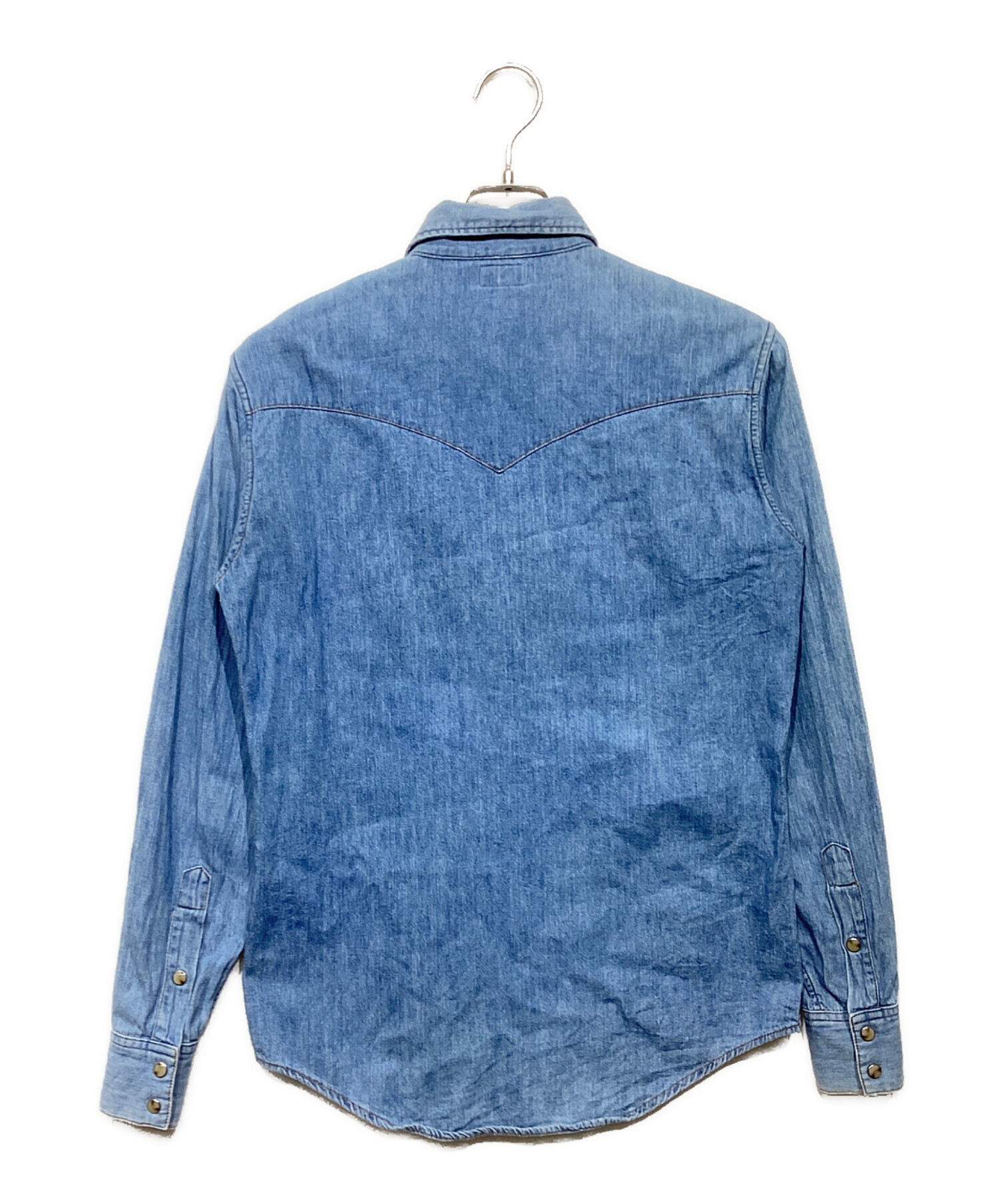 中古・古着通販】CELINE (セリーヌ) デニムウエスタンシャツ ブルー