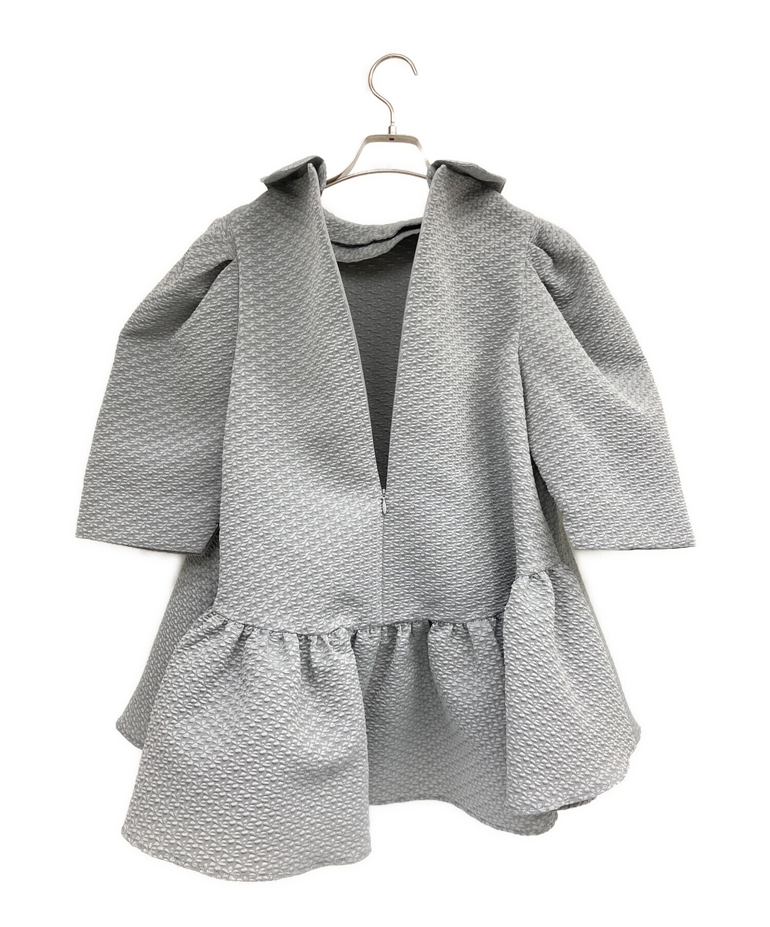 中古・古着通販】BLUELEA (ブルレア) ジャガードブラウス グレー