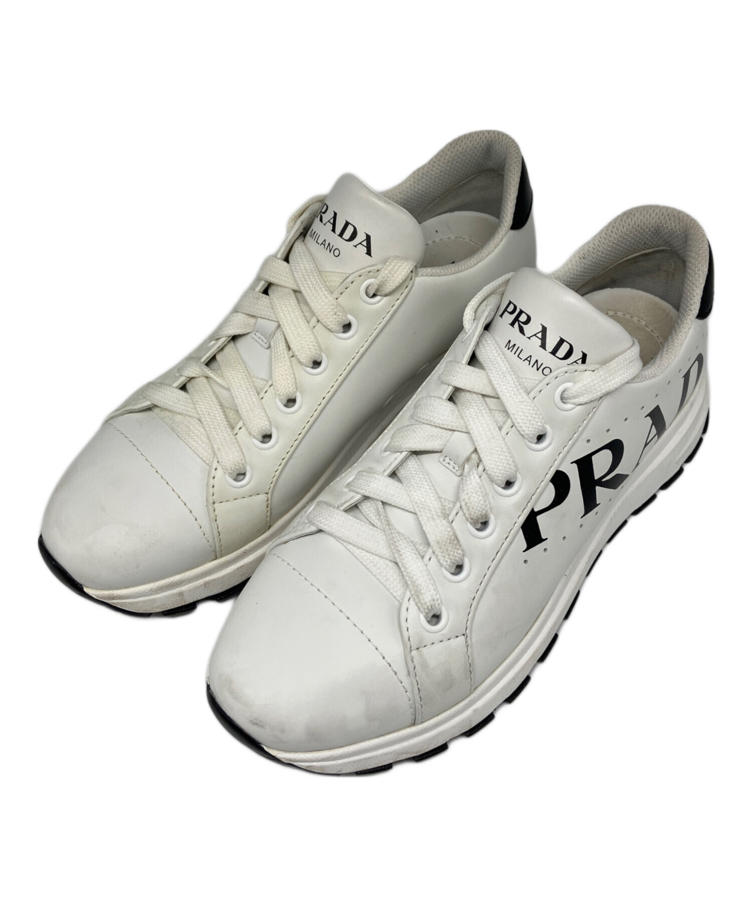 中古・古着通販】PRADA (プラダ) スニーカー ホワイト サイズ:35