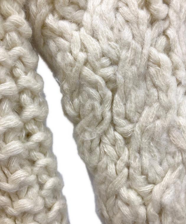 中古・古着通販】efu (エフ) HAND CABLE KNIT アイボリー サイズ:FREE