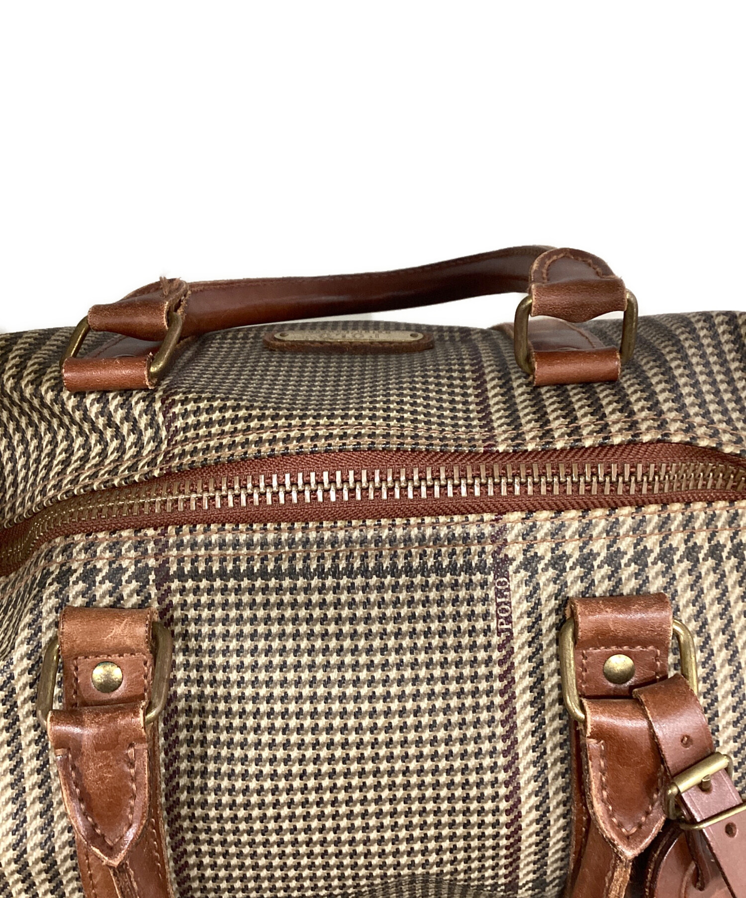 希少】ラルフローレン ボストンバッグ 千鳥柄 Polo Ralph Lauren ポロ