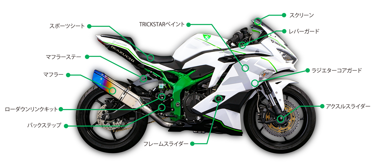 トリックスター / □TRICKSTAR Custom parts for Ninja ZX-25R