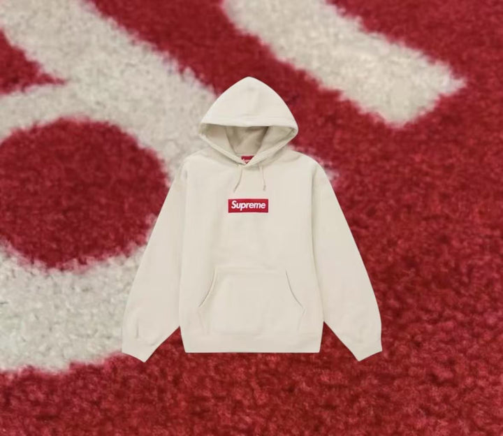Supreme Box Logo Hooded Sweatshirt Bone FW24 – UniqueHype