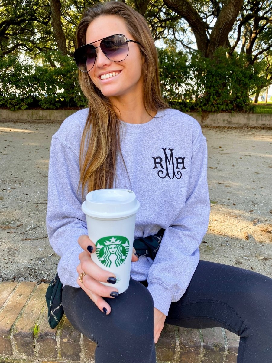 Monogrammed Crewneck Sweatshirt – United Monograms