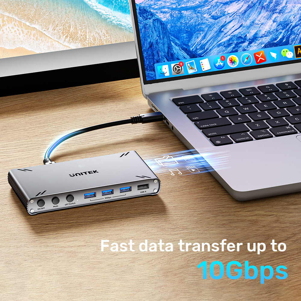 USB-C 10Gbps HDMI Split-Screen KVM Switch | UNITEK