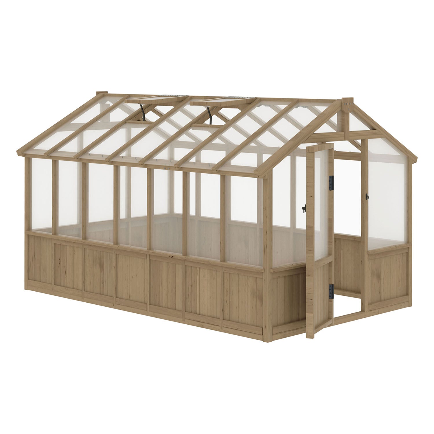 8x14 Cedar Greenhouse for Outdoors with Vent Window, 8x16 – Veikous
