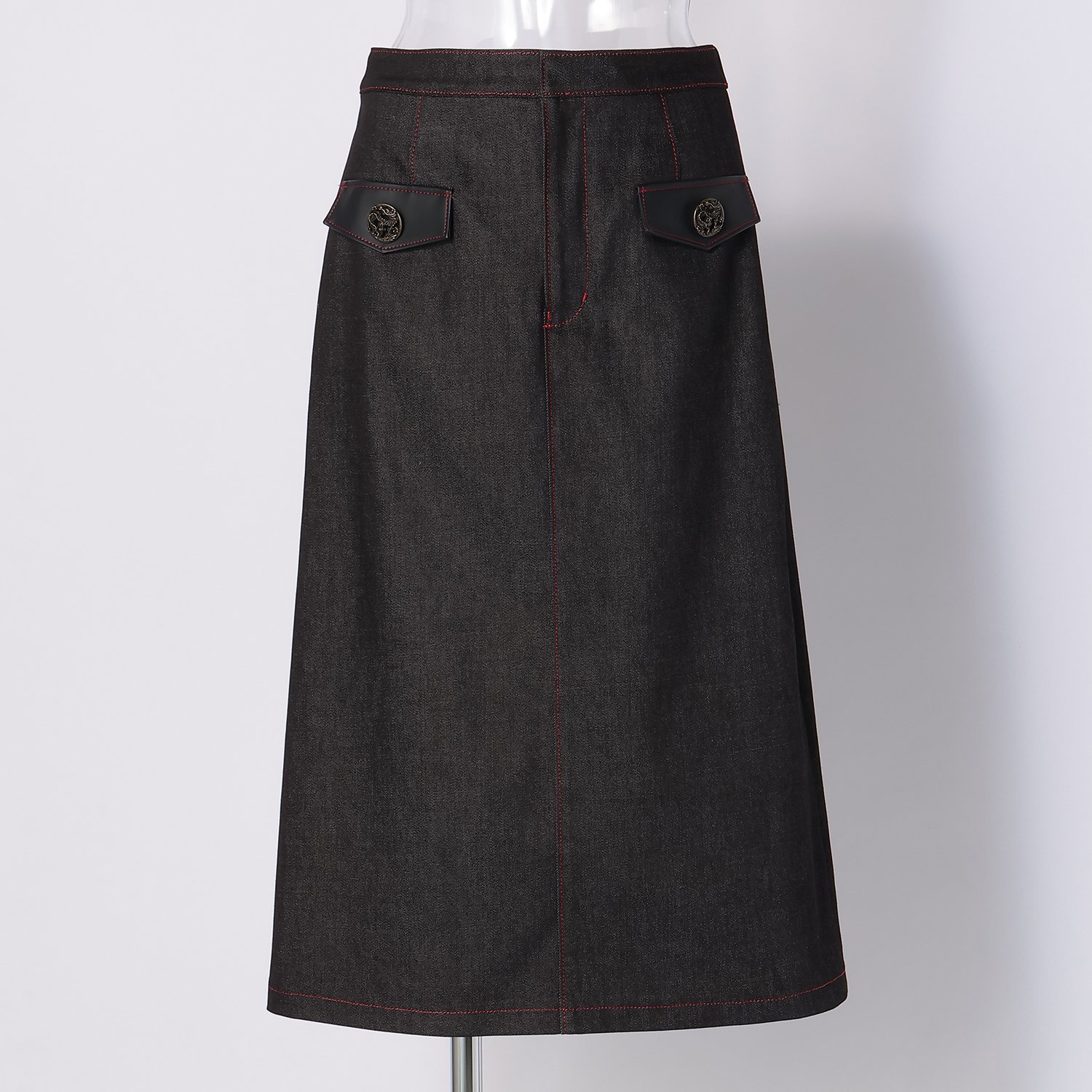 LEATHERLIKE×DENIM スカート｜VIVIENNE TAM（ヴィヴィアンタム