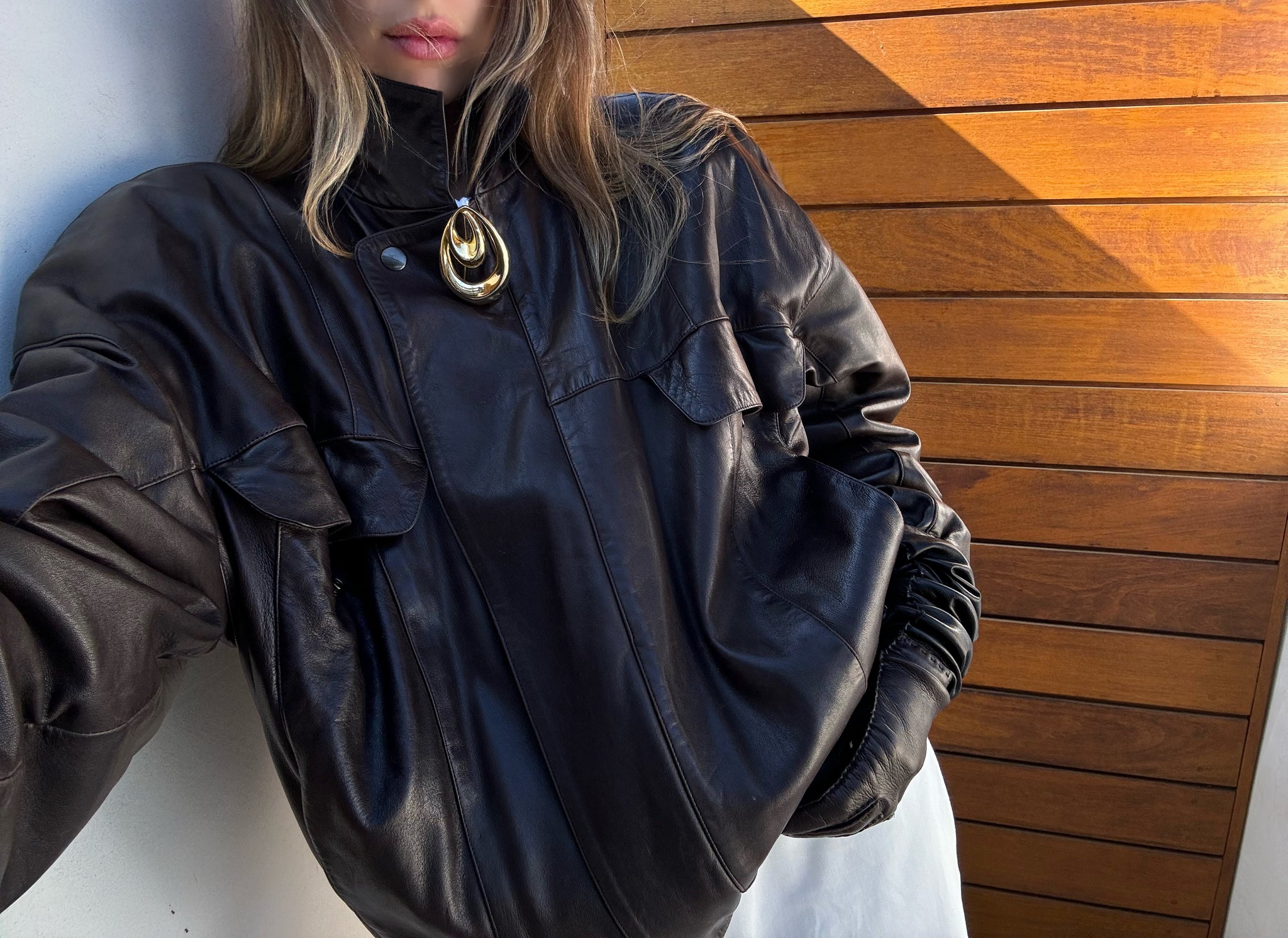 1980s Claude Montana Brown Leather Jacket – villa amour vintage