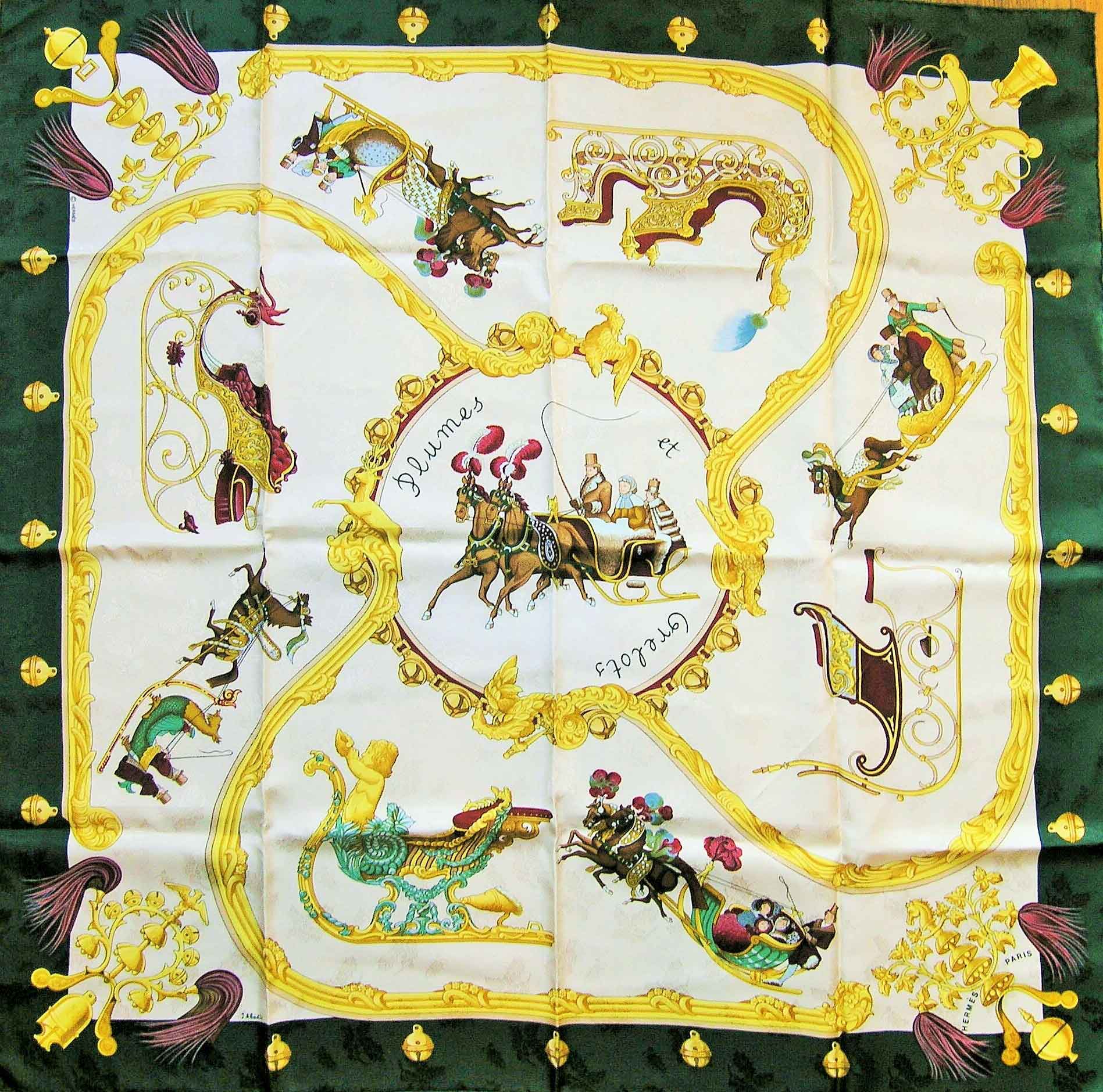 Plumes et Grelots Hermes Jacquard Scarf - It's All Goode