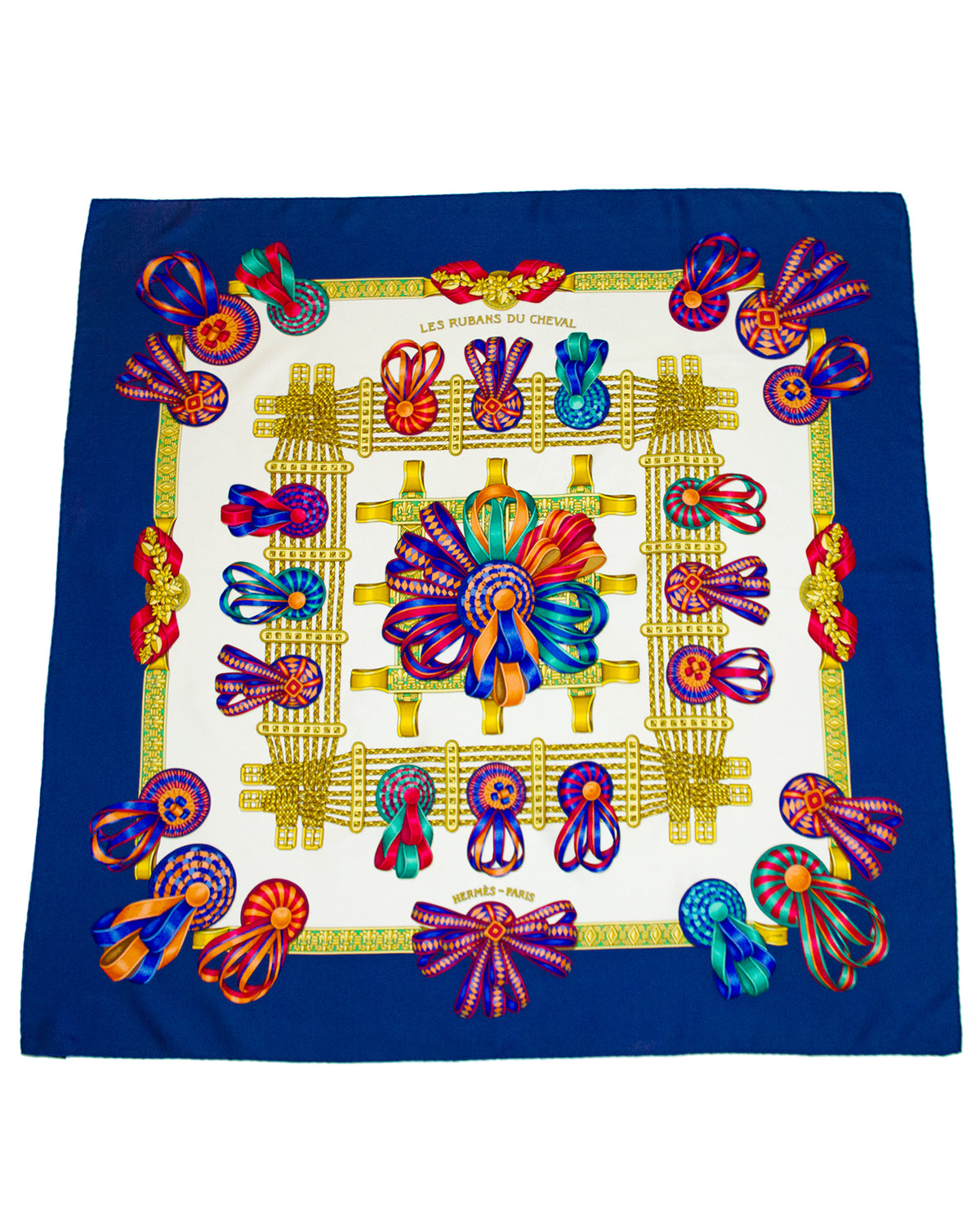 極美品】HERMES LES RUBANS DO CHEVAL ～馬のリボン橙 極美品】HERMES