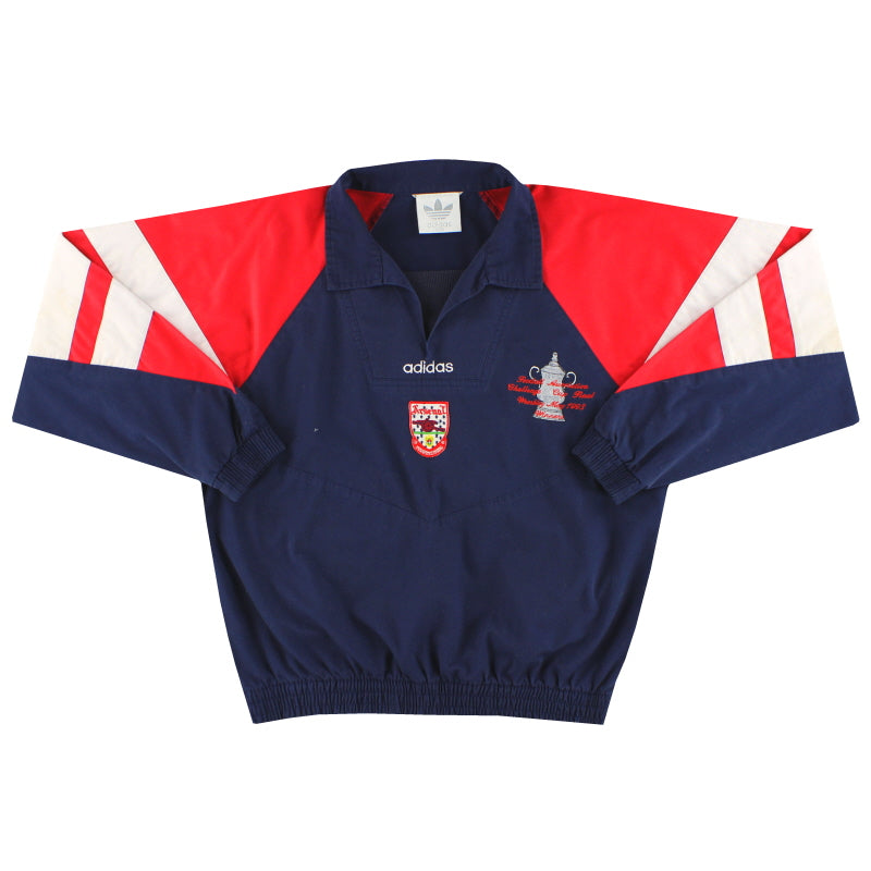 1993 Arsenal adidas 'FA Cup Winners' Drill Top M | Vintage