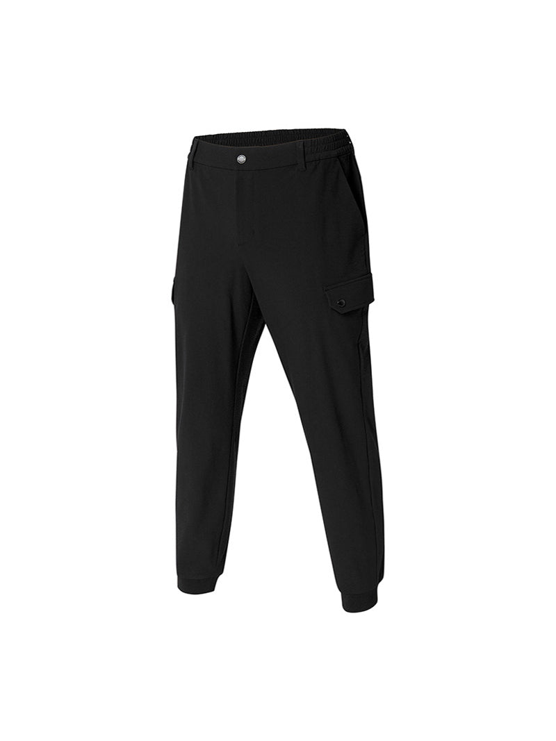 シアサッカー ストレッチ カーゴ風 ジョガーパンツ