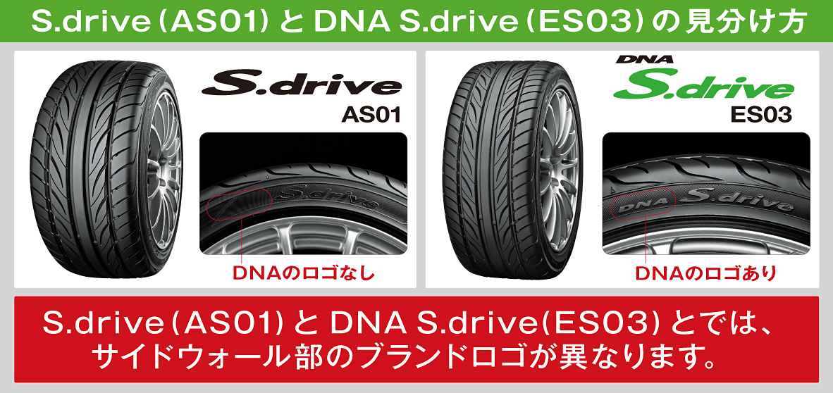 S.drive_サイズ表 - ヨコハマタイヤ [YOKOHAMA TIRE]