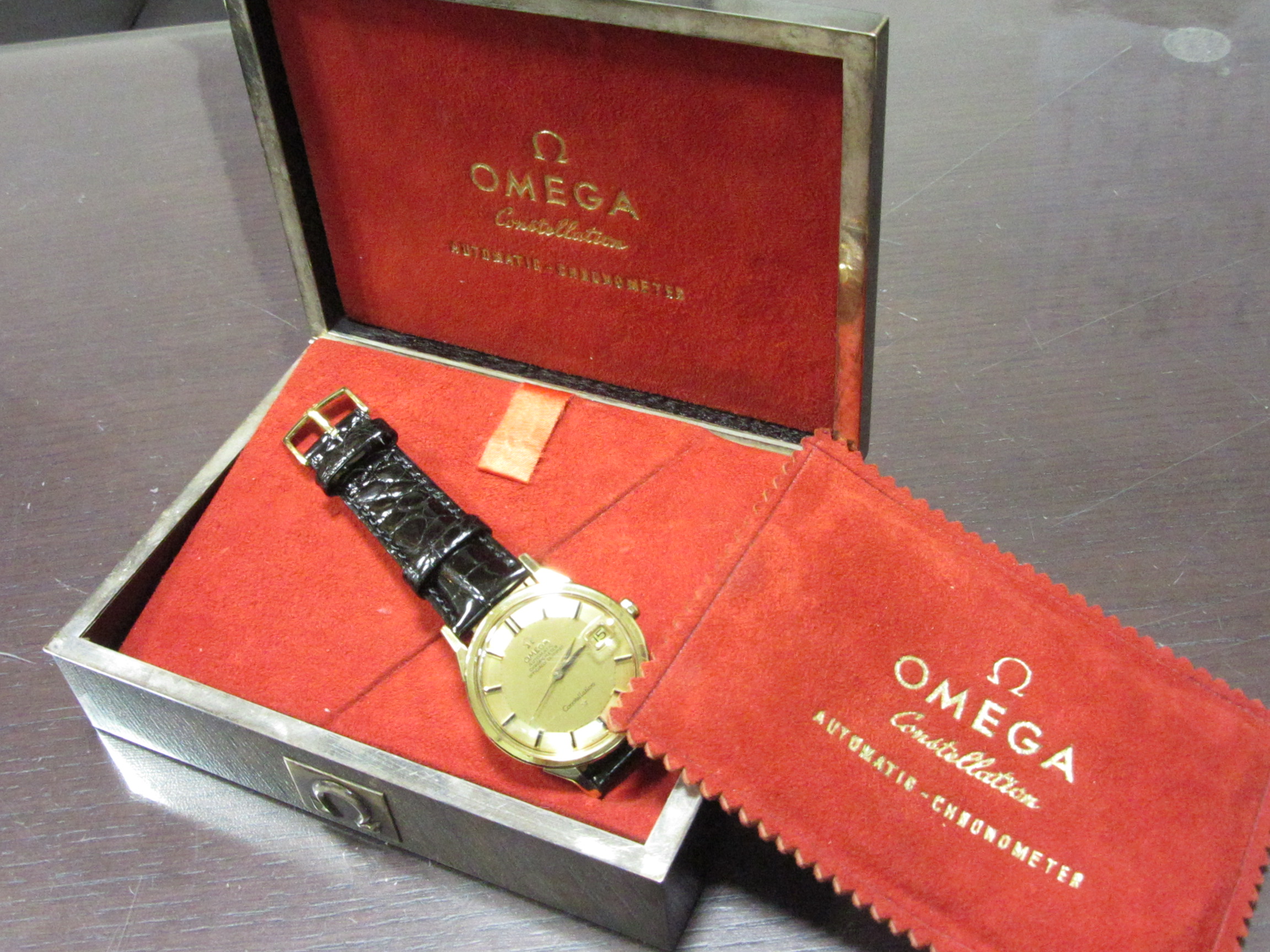 オメガ OMEGA ”純正SV製BOX・保証書他付属 K18YG無垢 12角 オリジナル