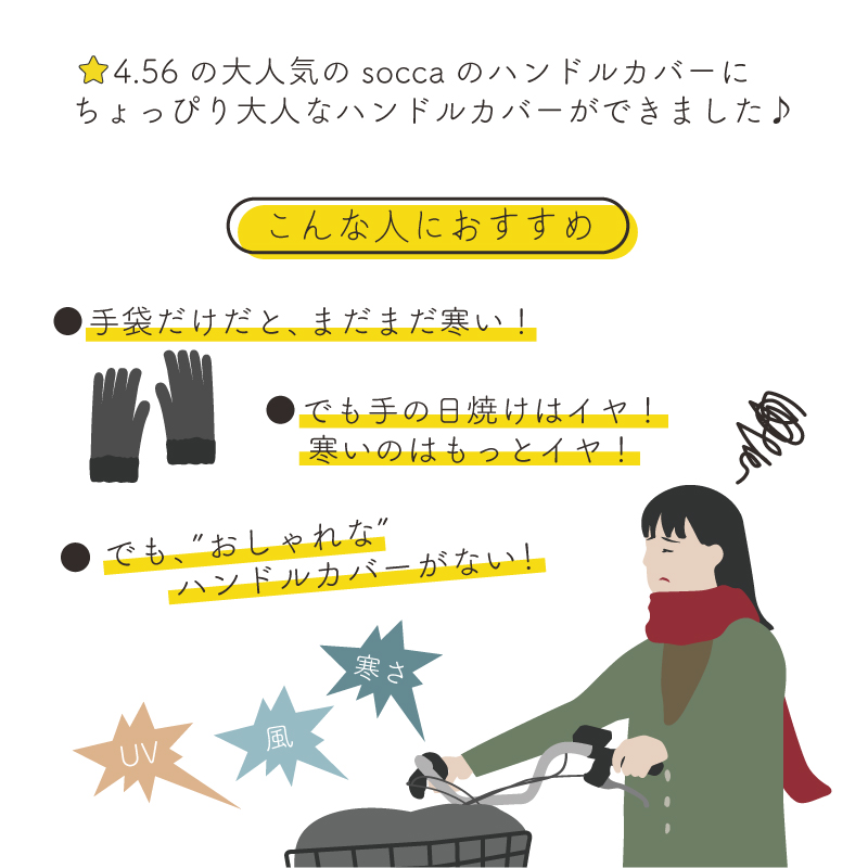 公式楽天ショップ限定】soccaバイカラーハンドルカバー HC-SA709