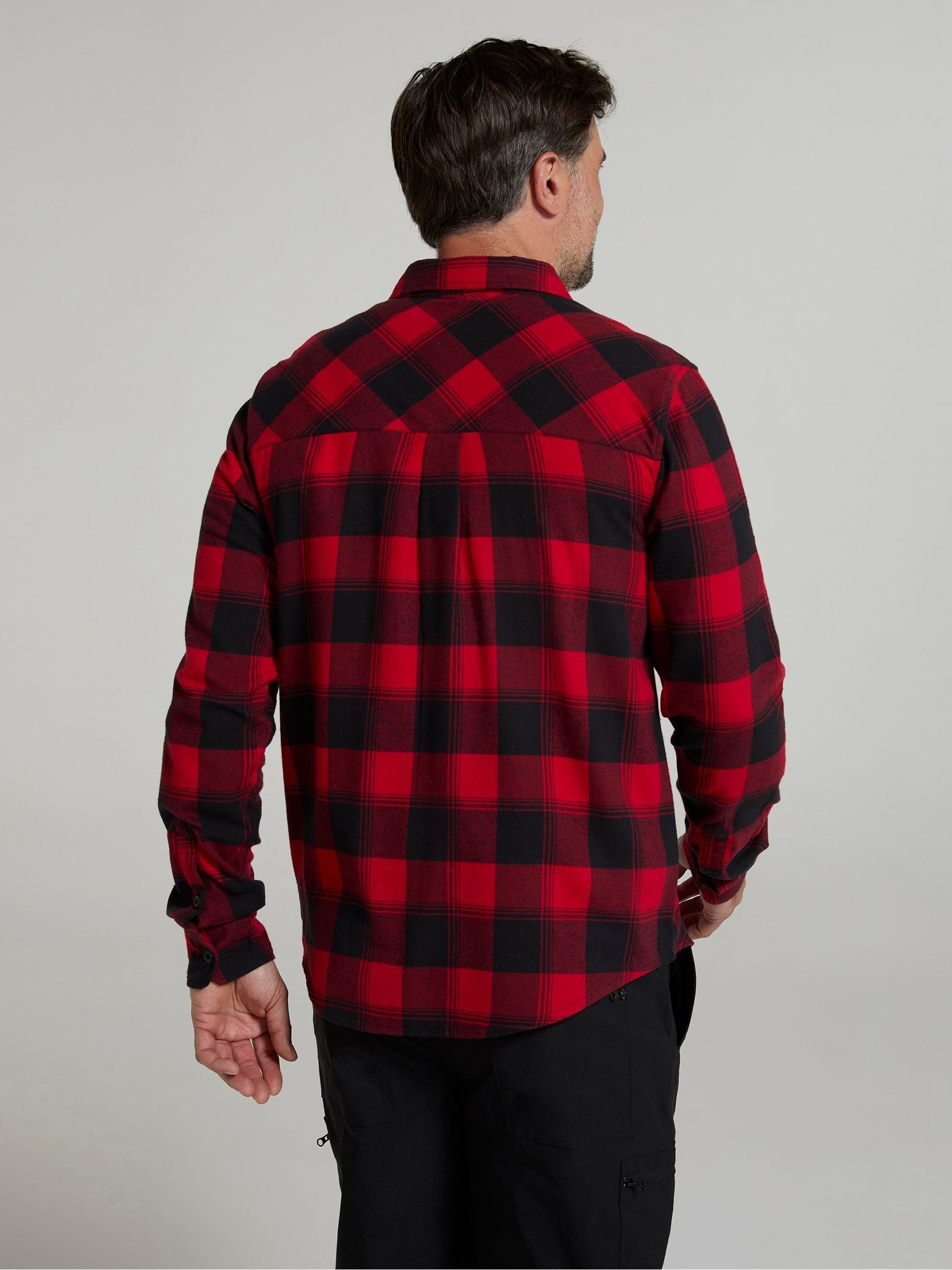 Buy Mountain Warehouse Red Trace Mens Flannel Long Sleeve Shirt