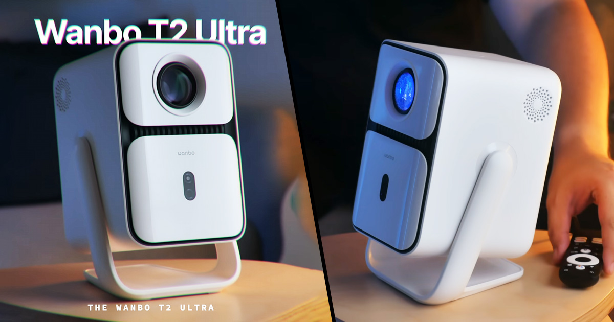 Wanbo T2 Ultra: Android TV gimbal projector with 120° tilt adjustment