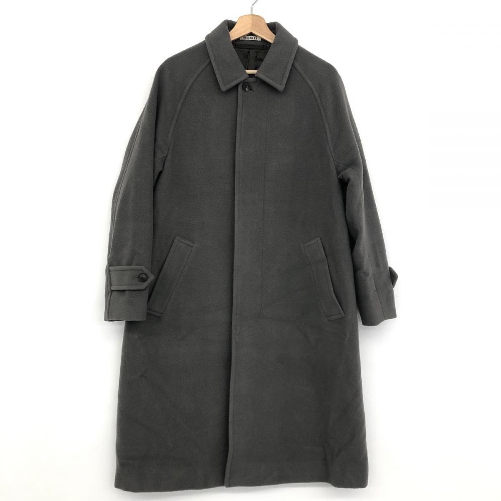 オーラリー/カシミヤウールモッサステンカラーコート/CASHMERE WOOL