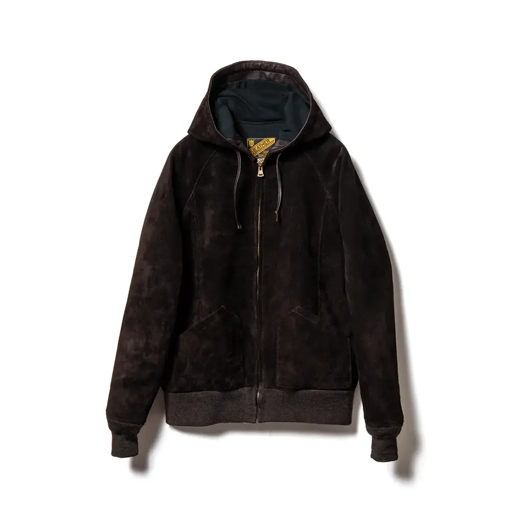 STEER ROUGHOUT HOODED PARKA[ TB-152 ] | Y'2 LEATHER