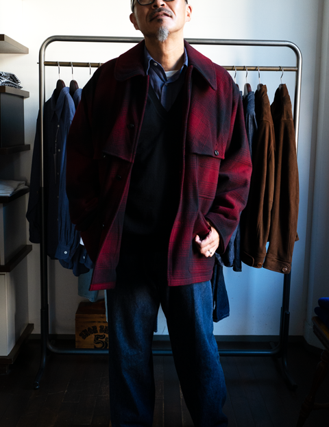 COMOLI ナッピングウール チェック マッキノウクルーザー | 大阪心斎橋