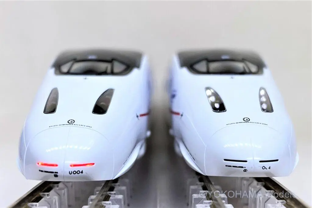 九州新幹線800系(流れ星新幹線)が入線しました。その後 修理から帰っ