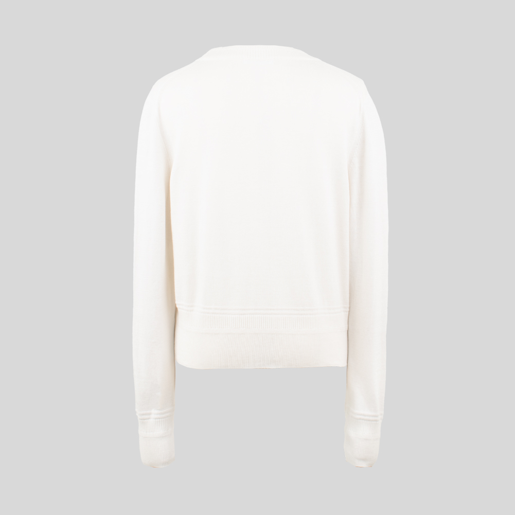YONFA / 【PRE ORDER】コットンカシミヤVカーディガン (white)
