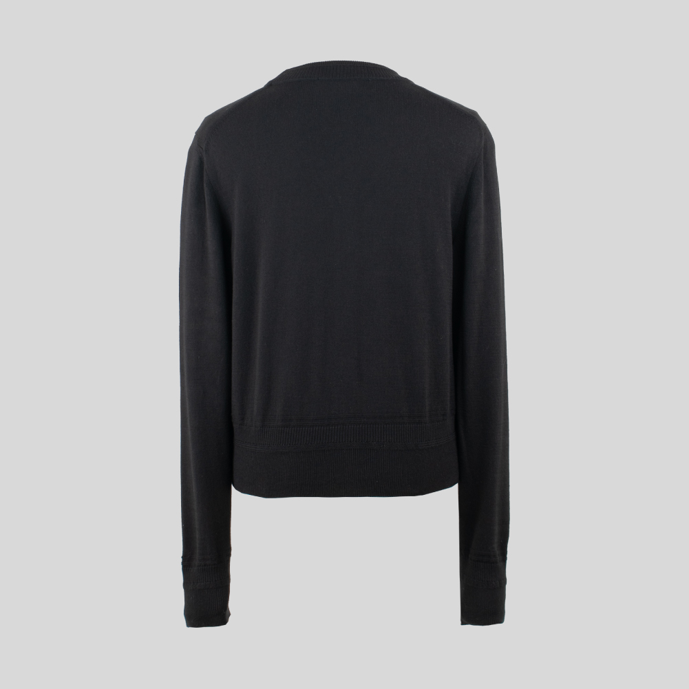 YONFA / 【PRE ORDER】コットンカシミヤVカーディガン (black)