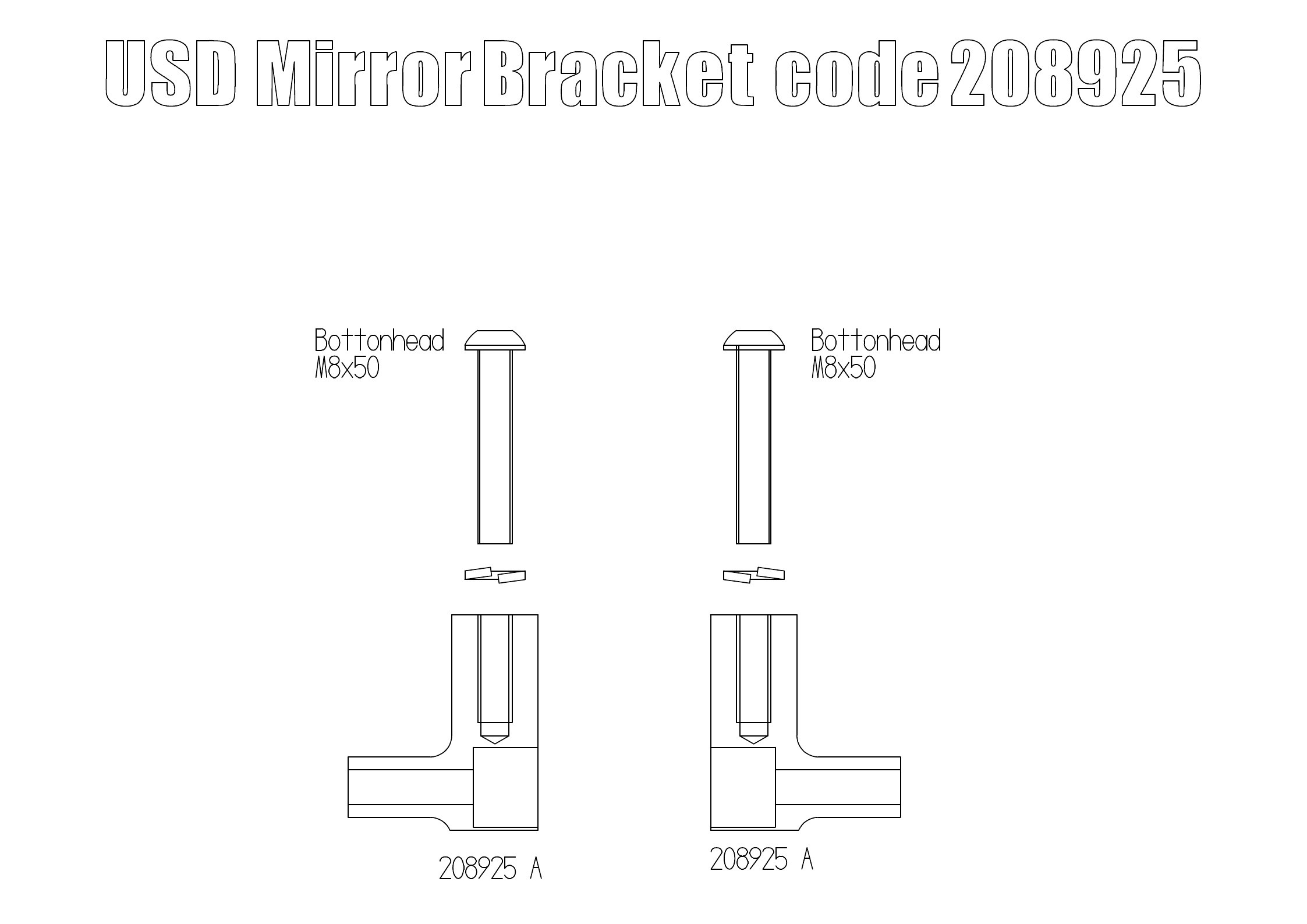 フリースピリッツ□ミラーブラケットUSD（アップサイドダウン） Free
