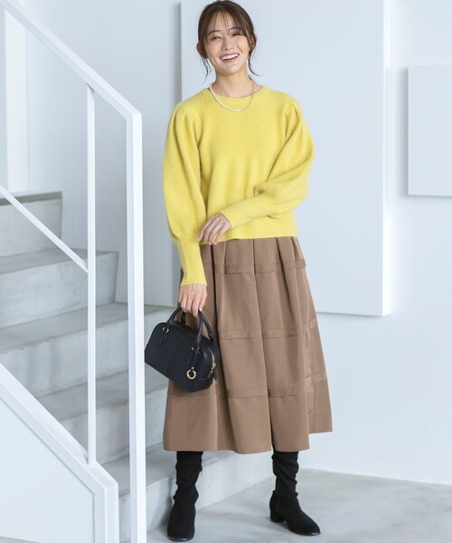 組曲（KUMIKYOKU） ニット セーター フラッフィーファー パフスリーブ