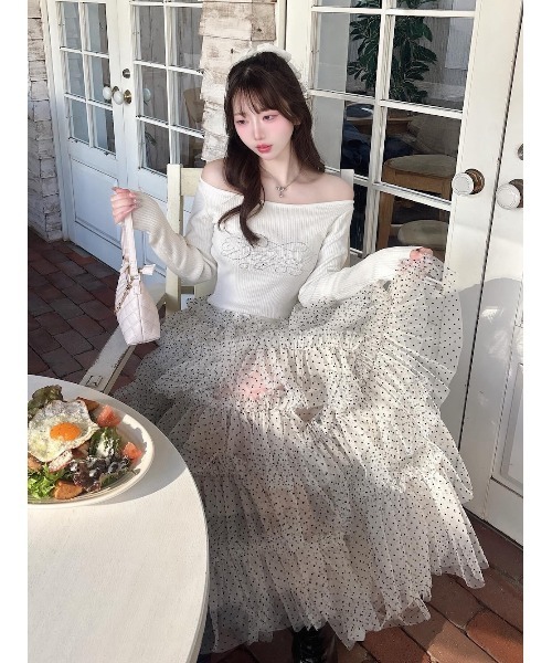 Darich（ダーリッチ） スカート ボリュームアシメチュールロング