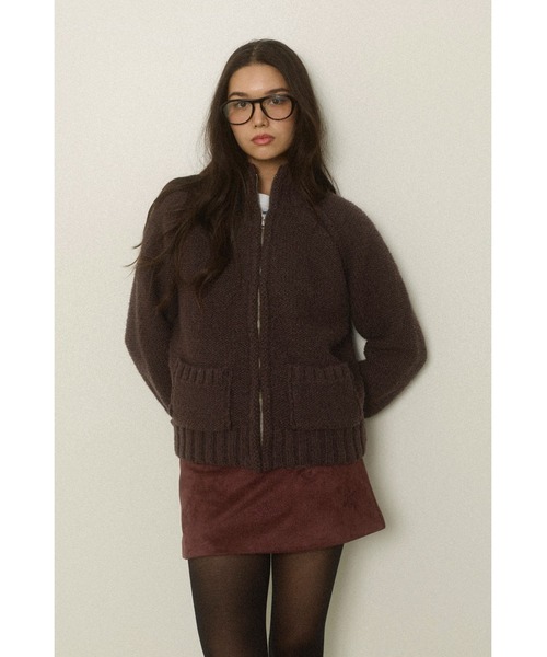 ALEXIA STAM（アリシアスタン） ニット セーター Zip Up Knit Cardigan