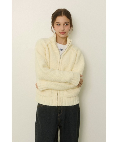 ALEXIA STAM（アリシアスタン） ニット セーター Zip Up Knit Cardigan