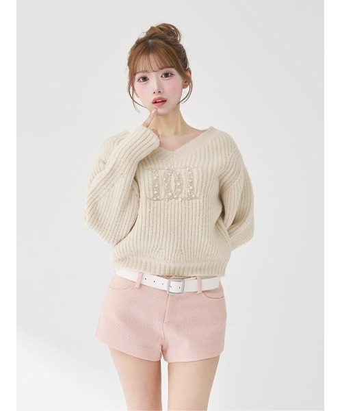 Darich（ダーリッチ） ニット セーター ファンシービーズDDロゴ