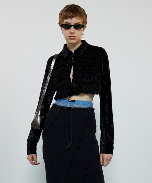 MAISON SPECIAL（メゾンスペシャル） ブラウス シャツ Shirring Velor