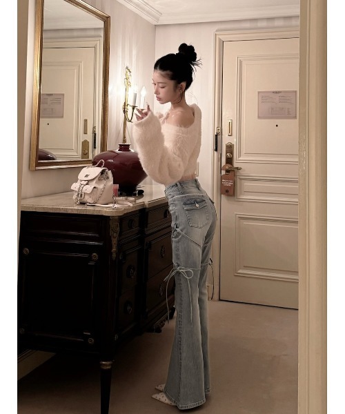 Darich（ダーリッチ） ジーンズ デニム デニムパンツ ピコレースハイ