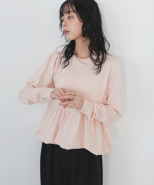 LIAN（リアン） ニット セーター ペプラムニットプルオーバー