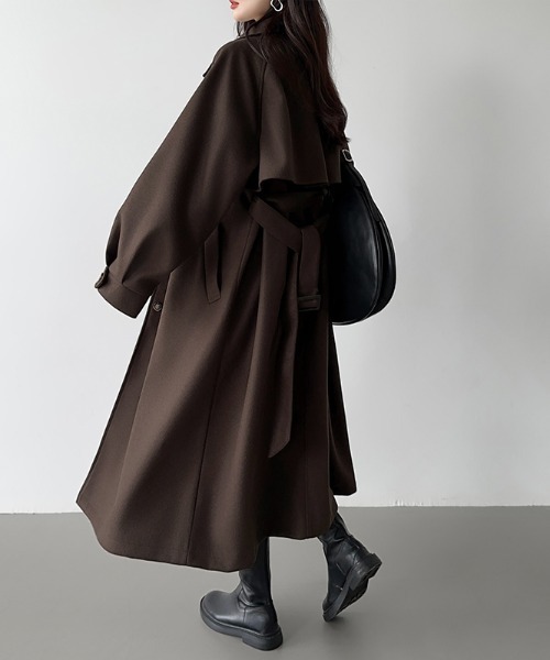 COCOMOMO ステンカラーコート コート ロングコート 2way スタンド