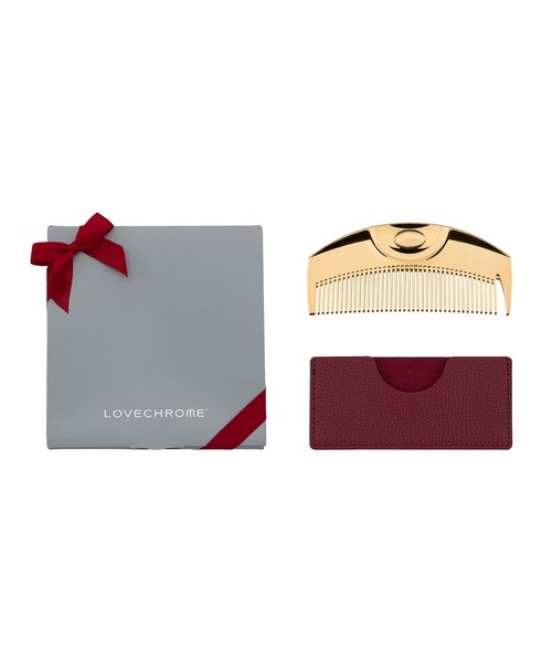 LOVECHROME（ラブクロム） ヘアブラシ K24GPツキゴールド ケース付き