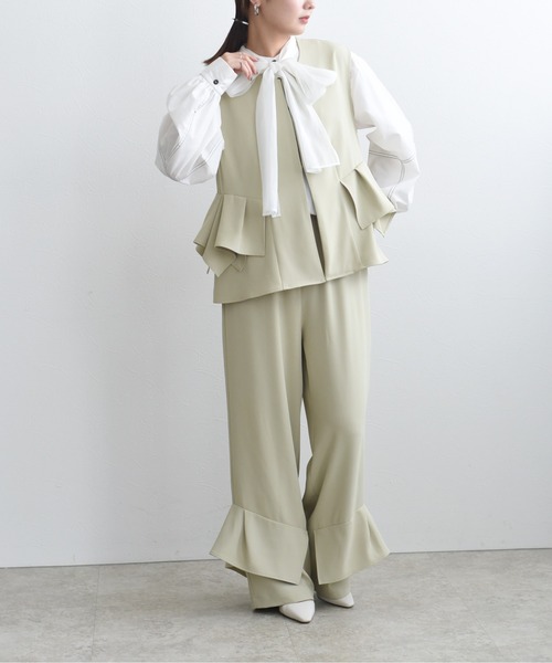 Eimee Law（エイミーロウ） セットアップ 折り紙フリルジレ×パンツ